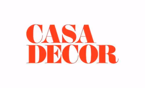 Logotipo rojo y blanco del magazine de decoración Casa Decor
